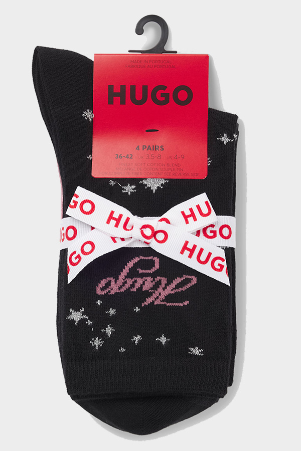 ΓΥΝΑΙΚΕΙΕΣ ΚΑΛΤΣΕΣ 4 ΤΕΜ HUGO - 960 ΛΕΥΚΟ ΜΟΤΙΒΟ